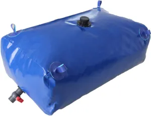 Large Capacity Water Storage Bag,Leakproof Scratch Resistant Outdoor Water Bladder Portable Mobile Collapsible Water Container for Car Washing and Fire Storage,Blue,330L/1.2x0.8x0.35M
