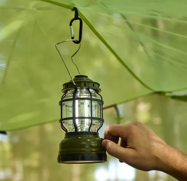 LED Camping Lantern - Olive Green
