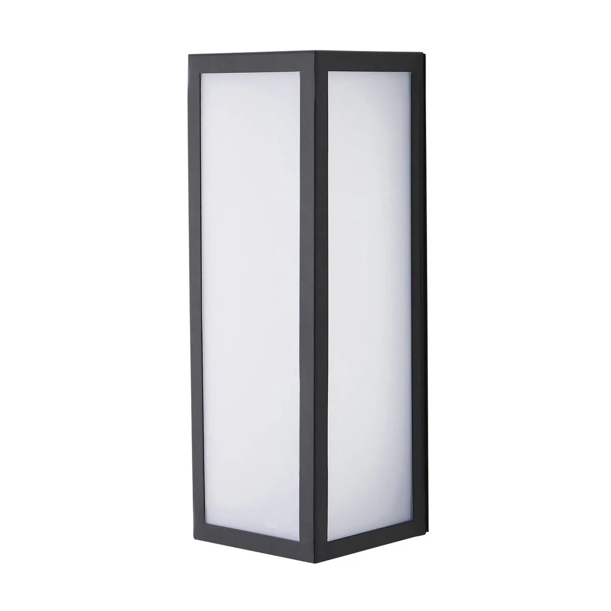 LED Outdoor Wall Light Matt Black Rectangle Weatherproof 600lm (Dia)12cm