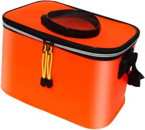 LEIYAN Portable Fishing Bag EVA Fishing Water Bucket Collapsible Live Fish Box 12L Water Container Folding Fishing Water Tank for Hiking Camping Picnic Gardening Outdoor (Color : Orange, Size : 12L)
