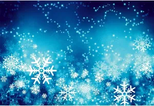 Leowefowa 3x1.8m Vinyl Backdrop Snowflake Bokeh Backdrop Winter Ice Snow Photography Background Birthday Christmas New Year Party Decor Children Kids Adult Photo Shoot Studio Props Photo Backdrops