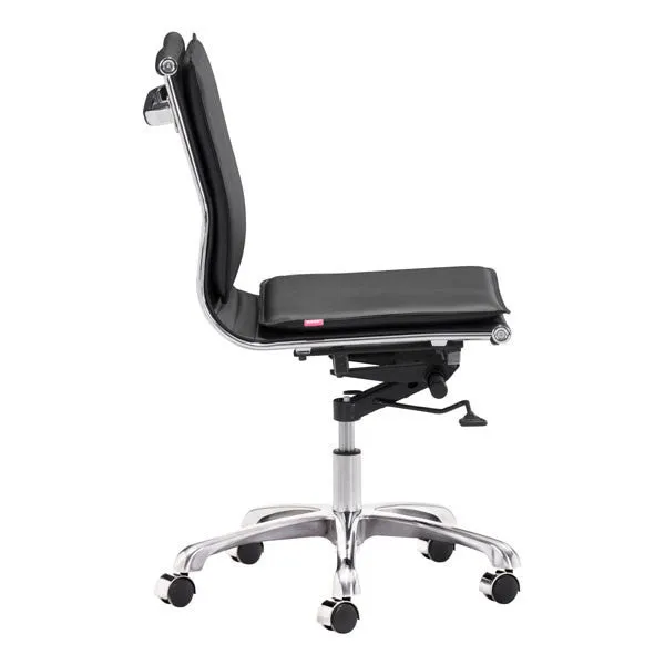 Lider Plus Armless Chair Black - Zuo Modern