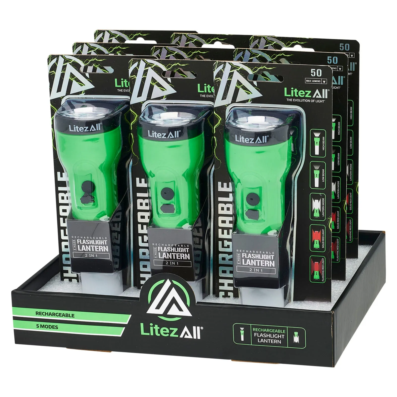 LitezAll Rechargeable Flashlight/Lantern