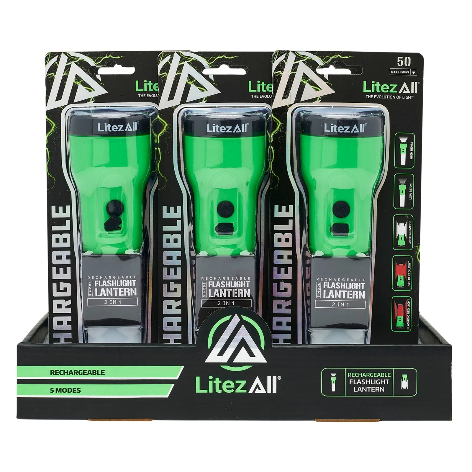 LitezAll Rechargeable Flashlight/Lantern
