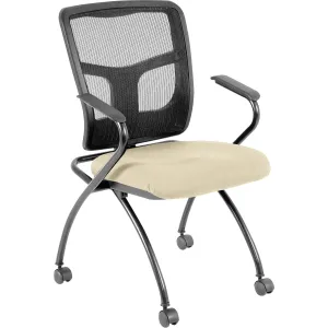 Lorell Mesh Back Nesting Chair with Armrests