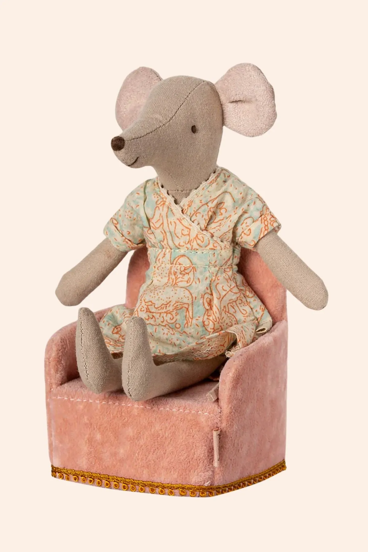Maileg - Folding Chair - Mouse - Rose