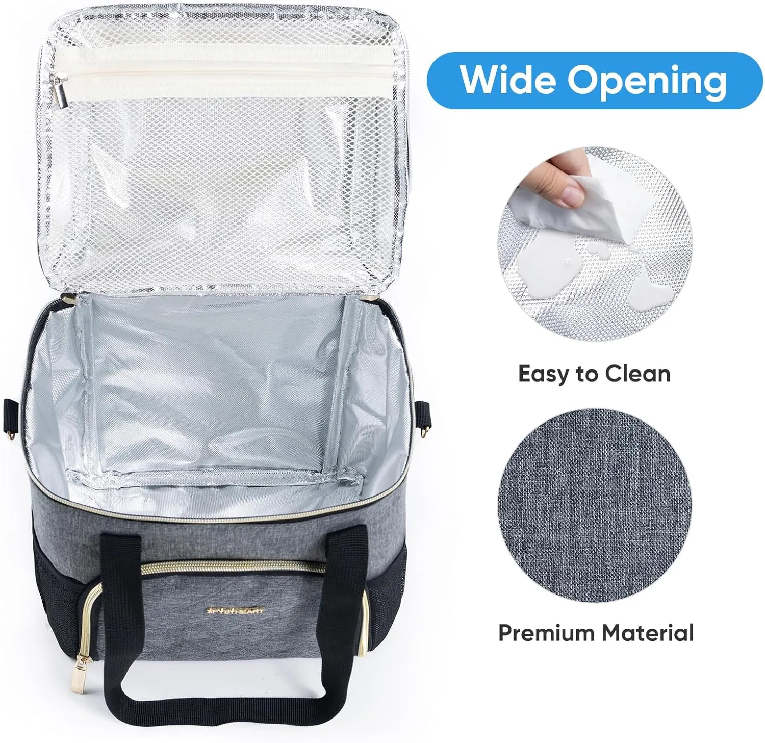 Mam Breastmilk Cooler Bag with Ice Pack for 4 Bottles - See-through Breast Pump Bag for Baby Bottles 4oz-9oz