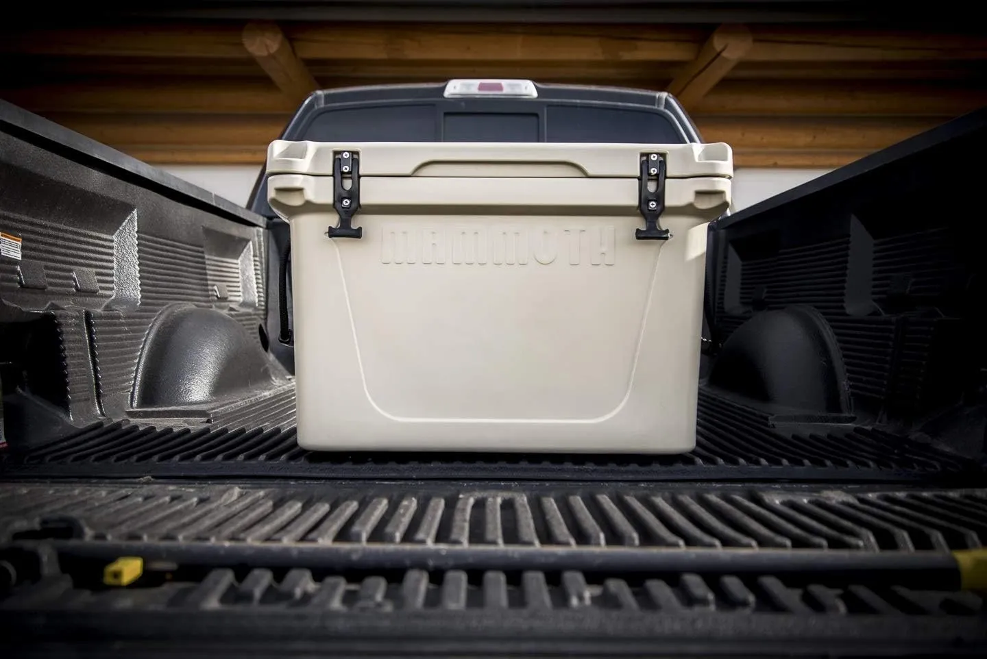 Mammoth Ranger 65 Cooler, Insulated Hard Ice Chest with 65 Quart Capacity, Holds 54 Cans, Great for Camper, Float Trips, Tan