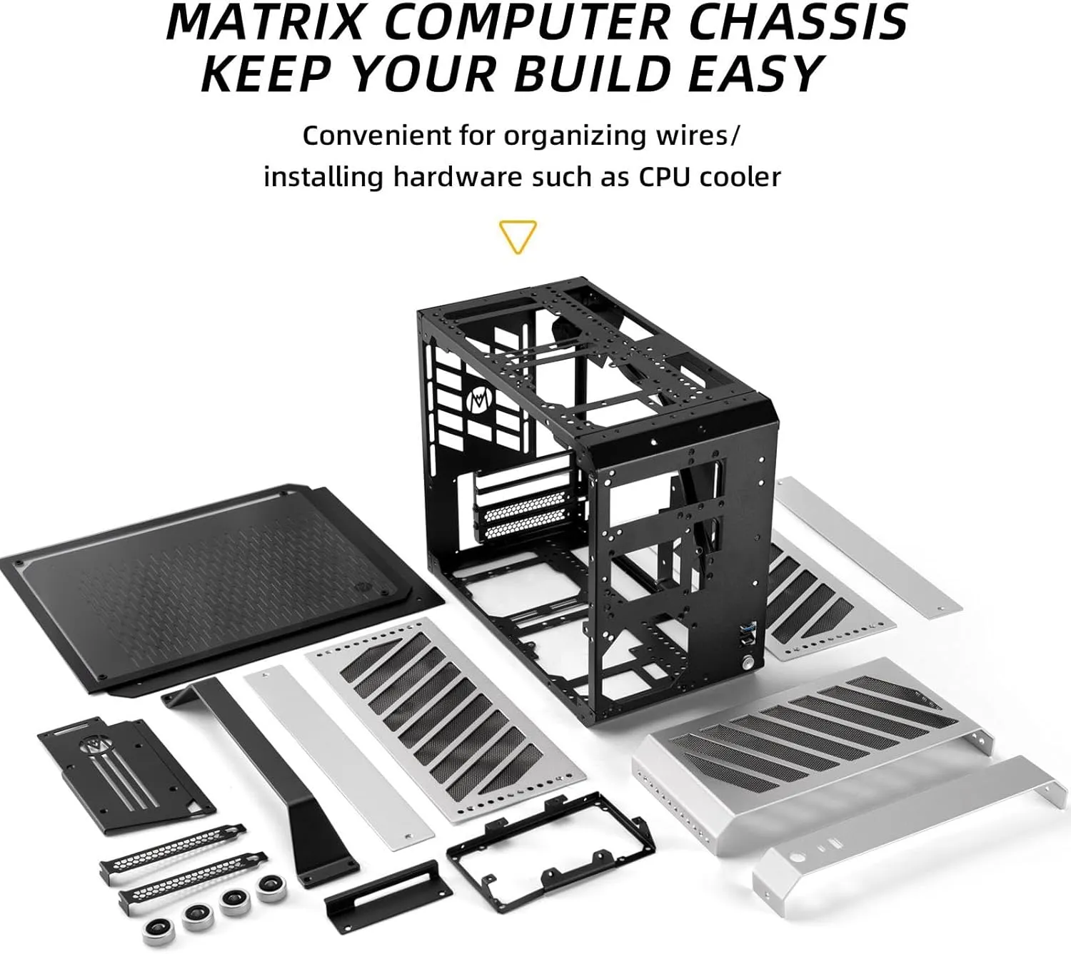 Mechanic Master Cool Cube Series C28 Matx/Itx Case/Alumium/Steel/Water-Cooling/Temered Glass Small Form Factor Computer Case (Moonlight Silver)