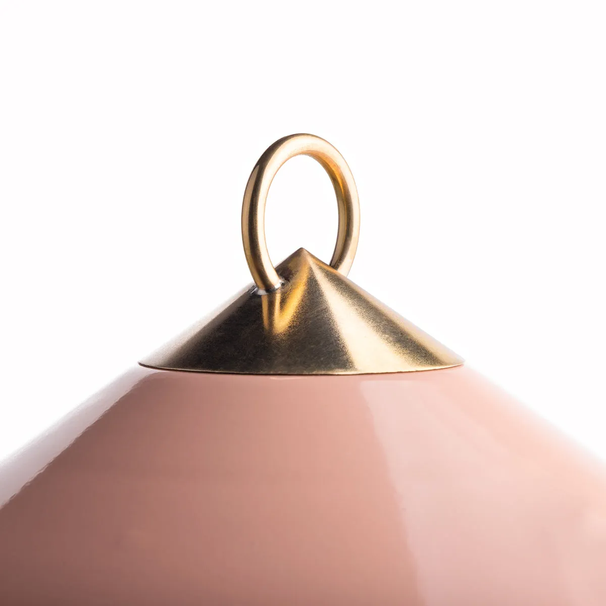 medium Stefan cordless lantern in Blush by the Novogratz