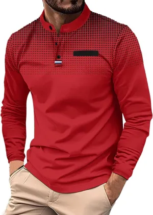 Men's Clothing Autumn Thin Double Layer V Neck Long Sleeve T Shirt Fashion Casual Cotton Round Neck Base Fit