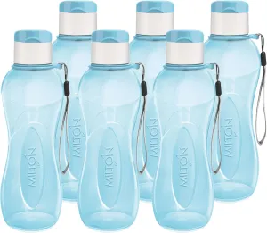 MILTON Water Bottle Kids Reusable Leakproof 12 Oz Plastic Wide Mouth Large Big Drink Bottle BPA & Leak Free with Handle Strap Carrier for Cycling Camping Hiking Gym Yoga