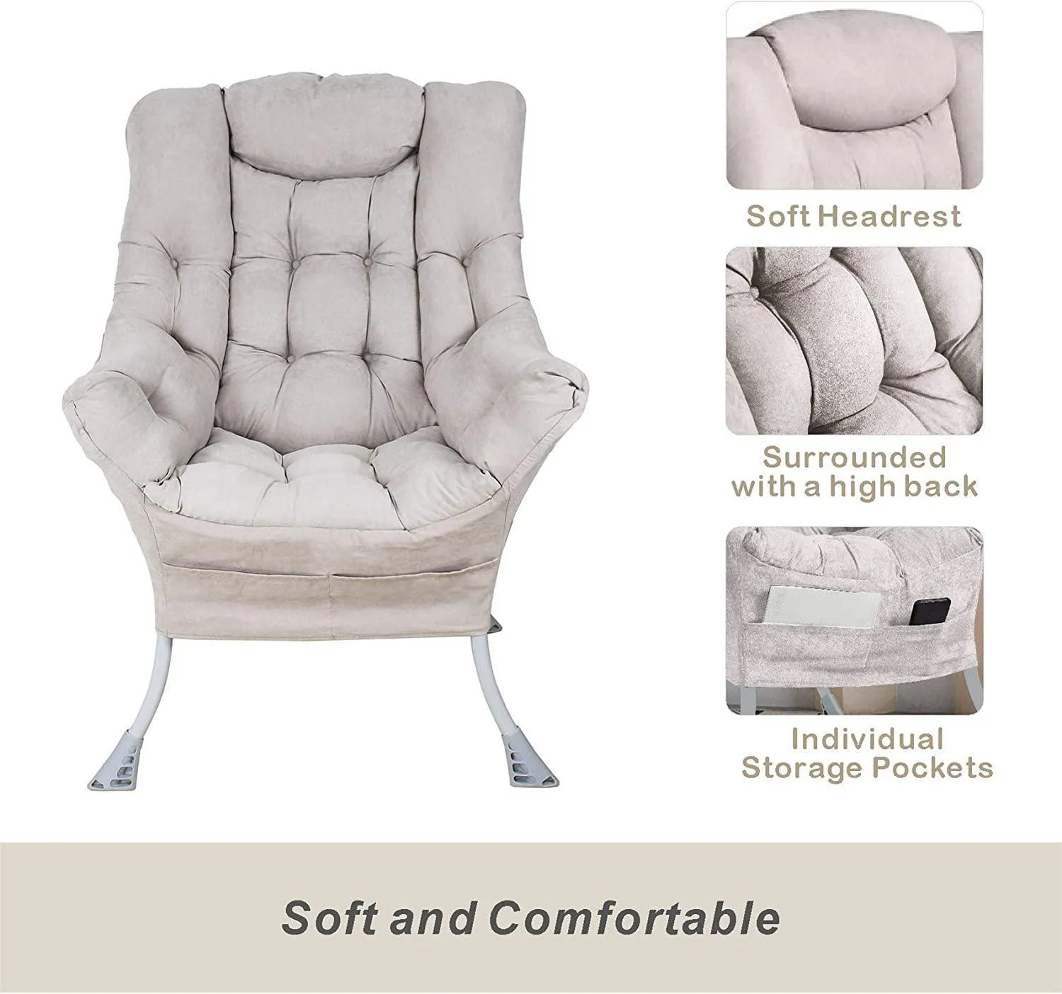 Modern Folding Lazy Chair European Style Lazy Sofa For Living Room Sofa Chair
