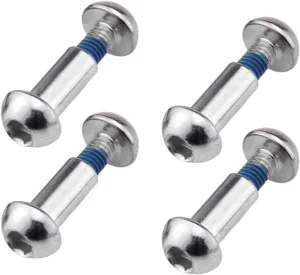 MTB Rear Shock Absorber Screw 25-86mm Full Suspension Mountain Bike Bolts M8 Semi-Round Hexagon Socket Locking Screws 4 Sets(Silver,70MM)