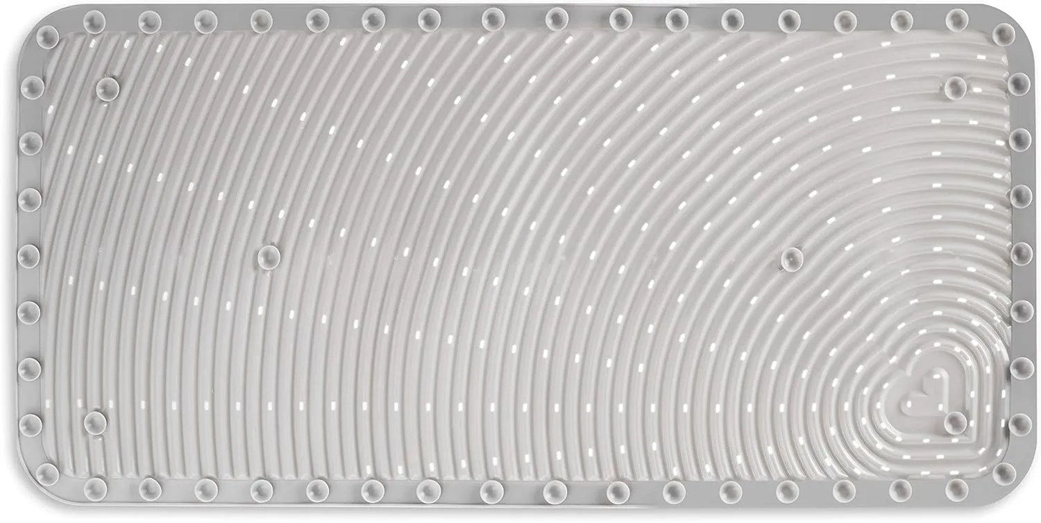 Munchkin Soft Spot Baby Bath Mat for Tub, Cushioned Bathtub Mat for Toddlers and Kids, 36"x17", Grey