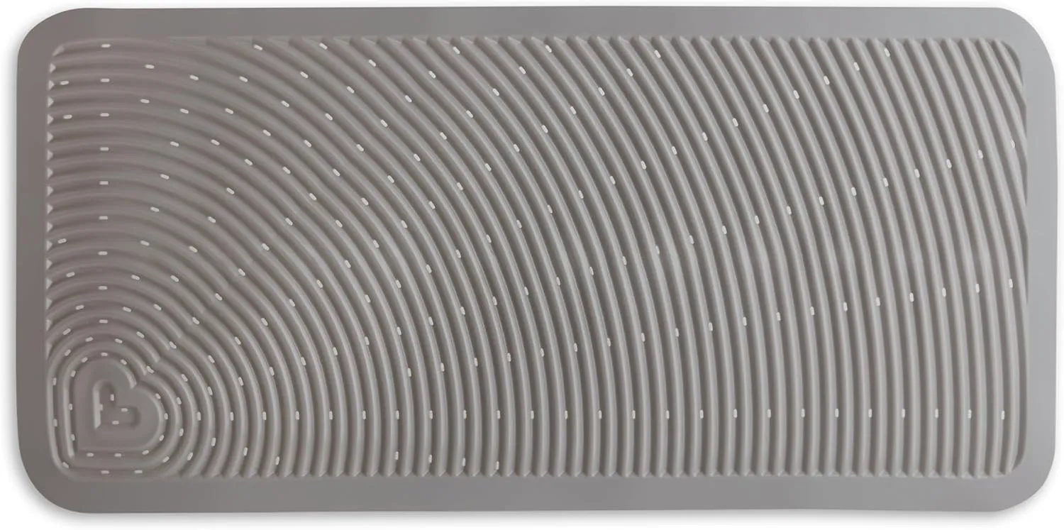 Munchkin Soft Spot Baby Bath Mat for Tub, Cushioned Bathtub Mat for Toddlers and Kids, 36"x17", Grey