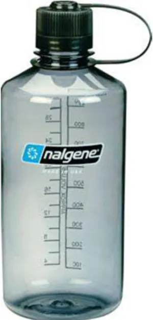 Nalgene Tritan Narrow Mouth BPA-Free Water Bottle, Gray, 32 oz