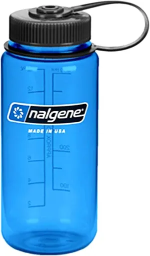 Nalgene Tritan Wide Mouth BPA-Free Water Bottle, 16 Oz, Slate Blue