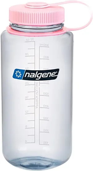 Nalgene Wide Mouth Bottle - 32 oz., Clear w/ Pink Cap