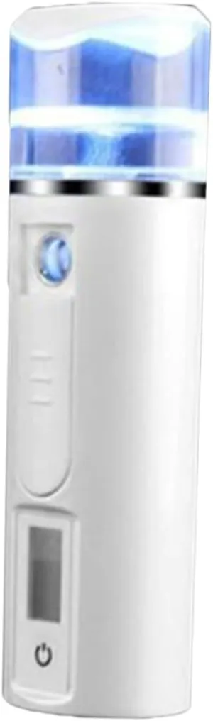 Nano Mist Cooler Facial Portable Face Sprayer Skin Care Tool White Durableabs Plastic User-Friendly Push Button