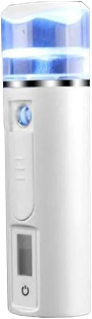 Nano Mist Facial Sprayer Portable Hydrating Steamer for Skin Care White Easy to Operate Comfortable Grip for Home Travel Use