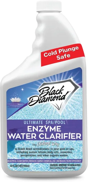 Natural Enzyme Hot Tub Water Clarifier – Eco-Friendly Water Treatment for Hot Tub, Inflatable Hot Tub, Pool, Spa, Ice Bath, and Cold Plunge, Reduces Chemicals, Enhances Filter Life. (1-Quart)