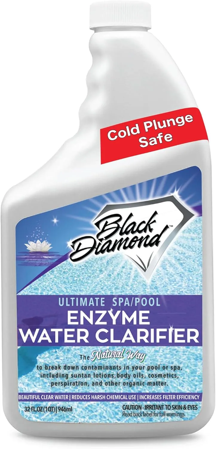 Natural Enzyme Hot Tub Water Clarifier – Eco-Friendly Water Treatment for Hot Tub, Inflatable Hot Tub, Pool, Spa, Ice Bath, and Cold Plunge, Reduces Chemicals, Enhances Filter Life. (1-Quart)