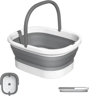 Nekteck Foot Soaking Tub Collapsible Bucket for Foot Bath Soak Tub, Foot Basin Foot Soaker with 138 Acupressure Nodes and Pumice Stone for Feet Massager Pedicure Foot Spa, Gifts for Men Women Dad Mom