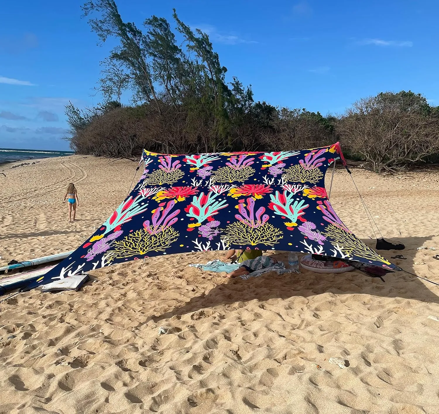 Neso Tents Grande Beach Tent, 7ft Tall, 9 x 9ft, Reinforced Corners and Cooler Pocket