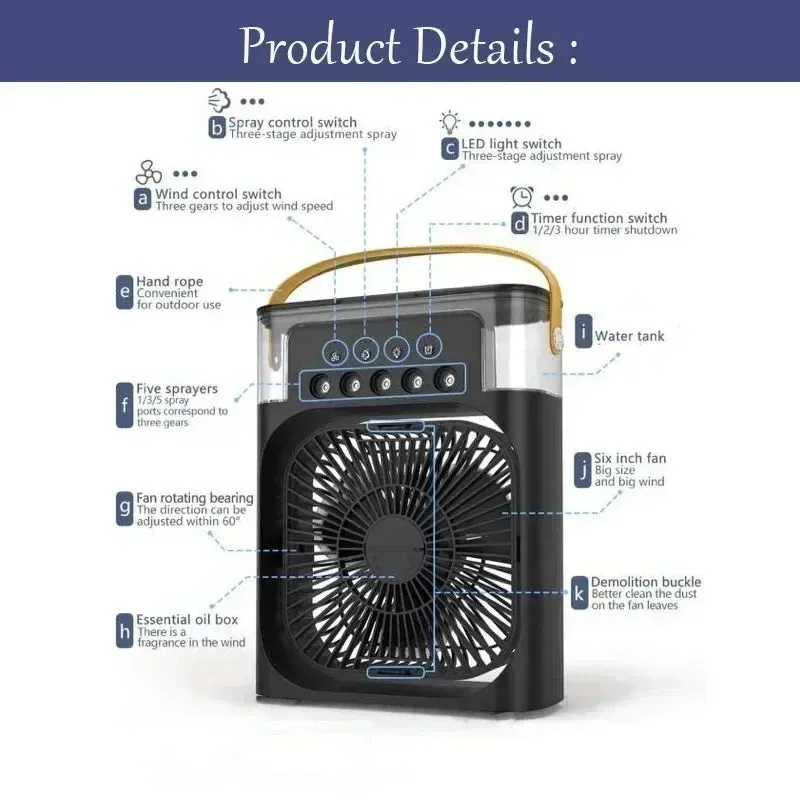 New 3 In 1 Mini Air Cooler