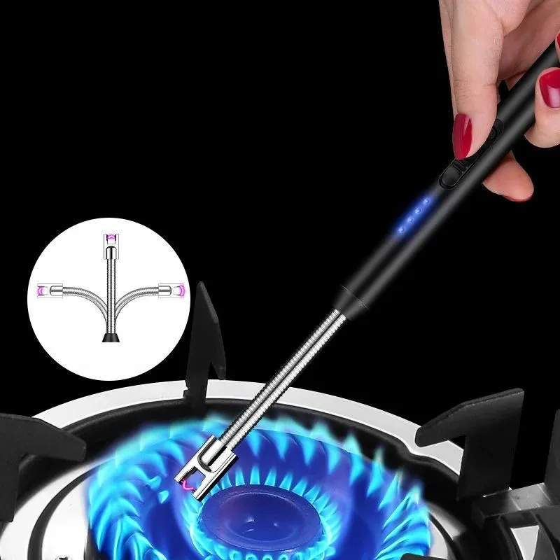 New Candle Kitchen BBQ Electric Lighter USB Rechargeable Plasma Electronic Arc Lighter