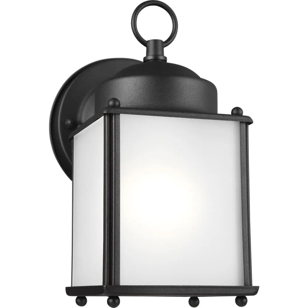 New Castle Black LED Outdoor Wall Lantern