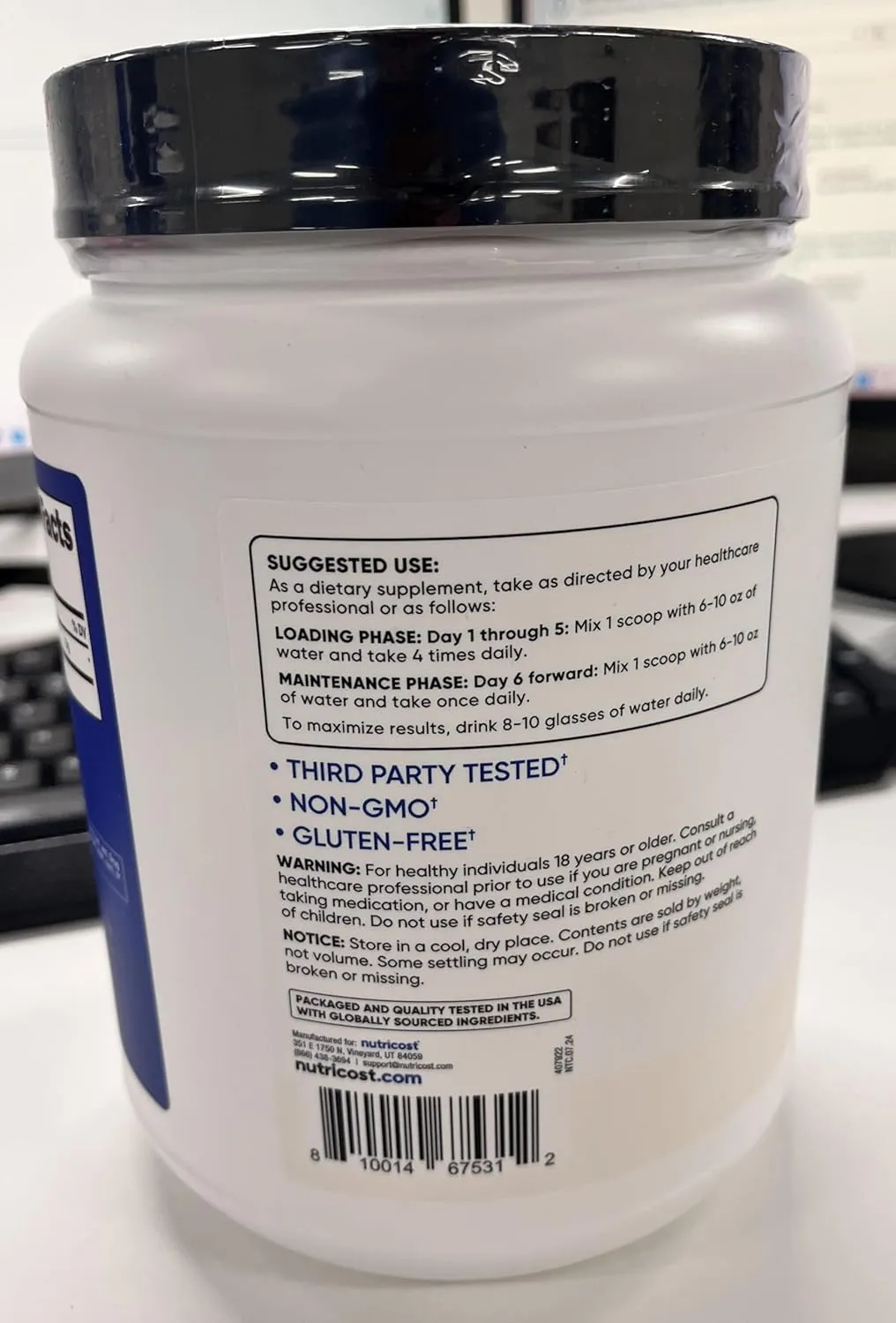 Nutricost Creatine Monohydrate Micronized Powder (1 KG) - Pure Creatine Monohydrate