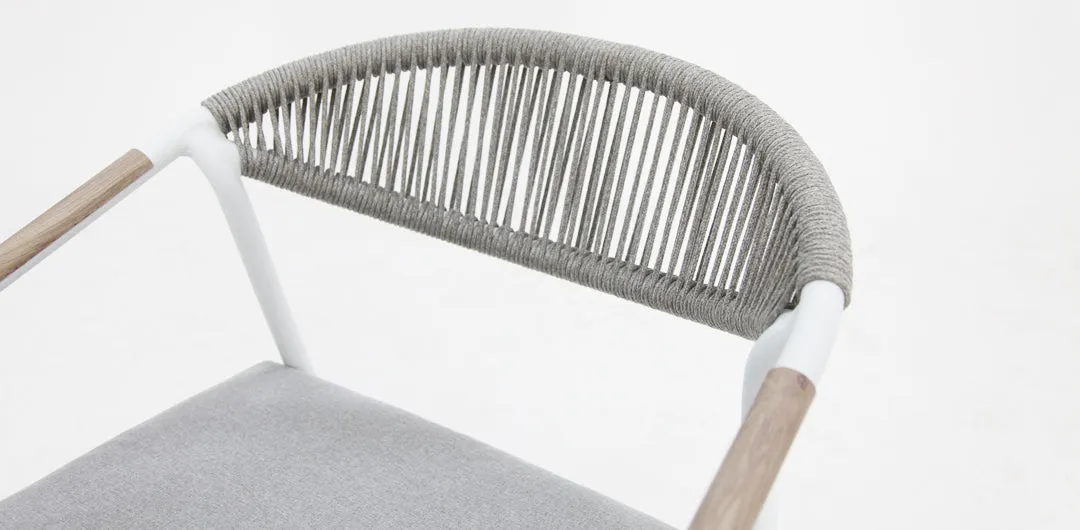 Octavia Aluminium Stacking Chair - White
