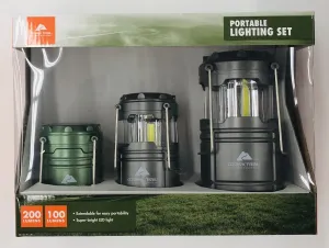 Ozark Trail 3 Pack AAA &AA Batteries LED Camping Lanterns