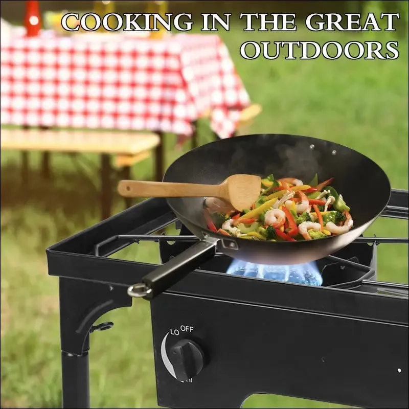 Patio double burner & carry bag 2 burner gas stove with stand patio&outdoor