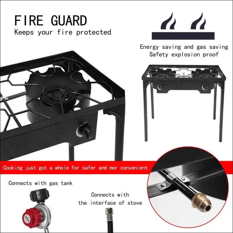 Patio double burner & carry bag 2 burner gas stove with stand patio&outdoor