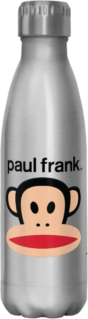Paul Frank Julius Head 17 oz Stainless Steel Water Bottle, 17 Ounce, Multicolored