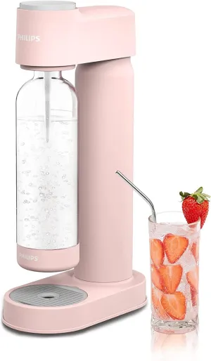 PHILIPS ADD4901PKO Sparkling Water Maker, 1L Bottle, Plastic-Pink