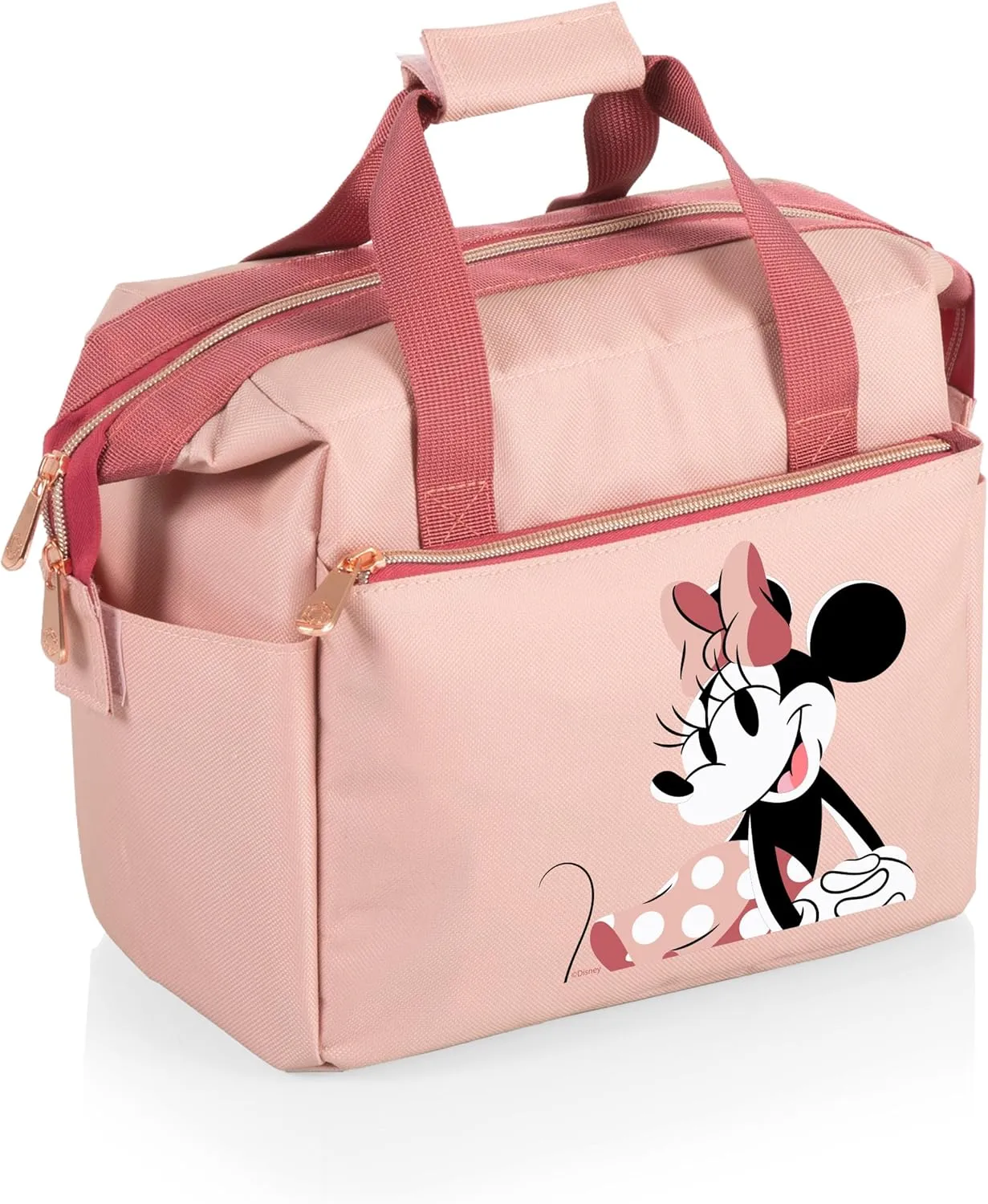 PICNIC TIME Disney Minnie Mouse On The Go Lunch Bag, Soft Cooler Lunch Box, Insulated Lunch Bag, (Pink)