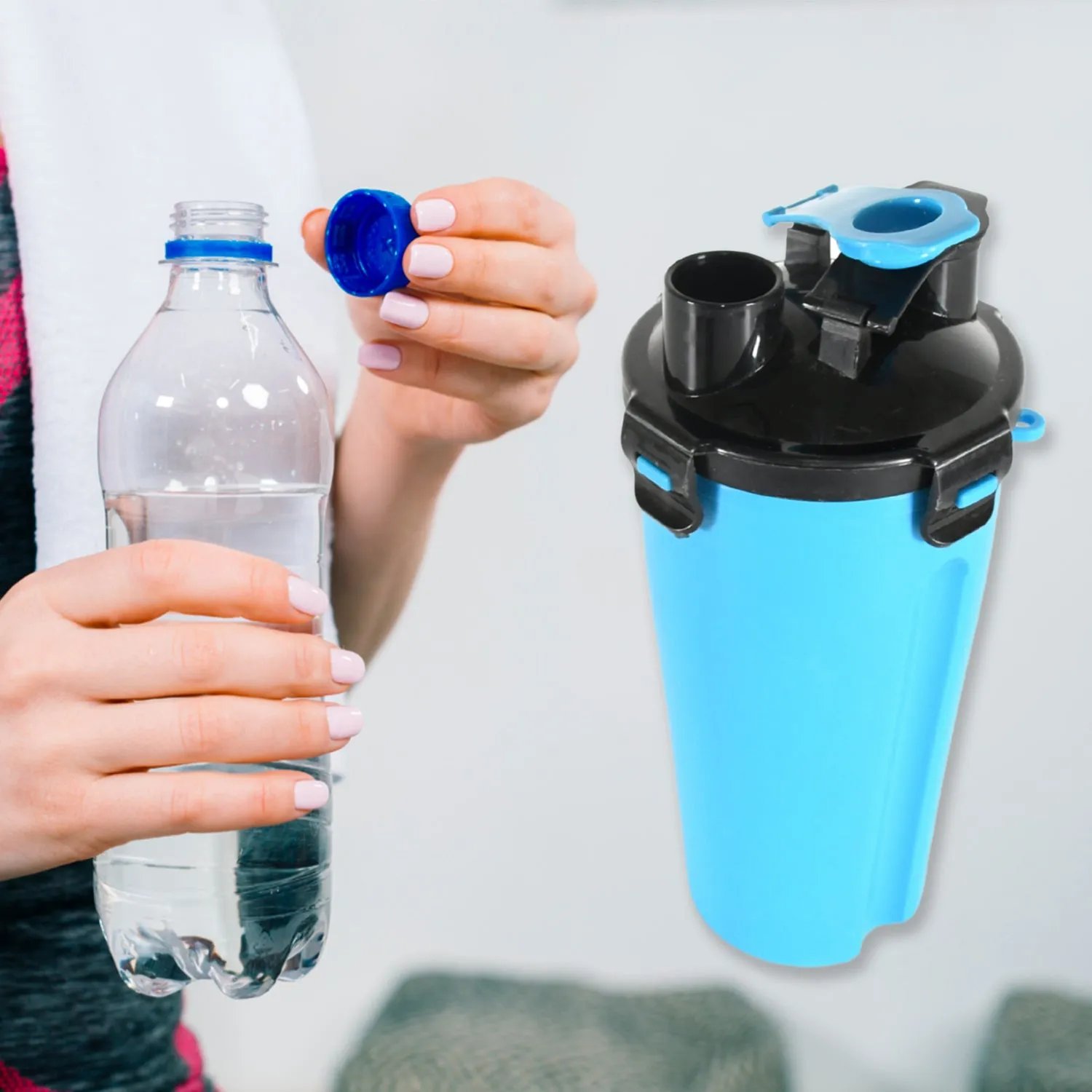 Plastic Sports Water Bottle, BPA-Free, Leak Proof (400 ml)