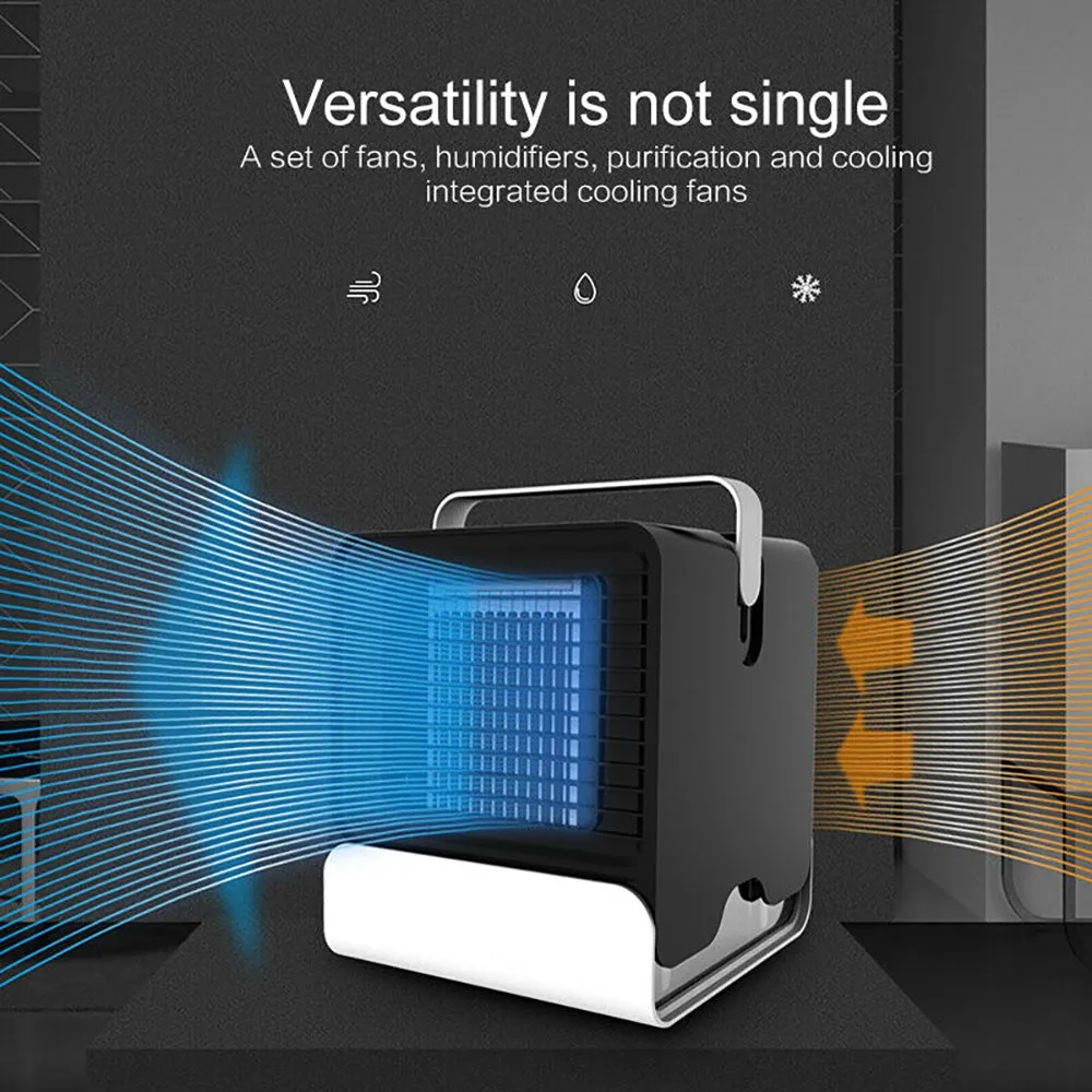 Portable Air Conditioner - 4 In 1 Mini Cool Fan with Humidifier, Night Light & Quiet Operation