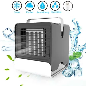 Portable Air Conditioner - 4 In 1 Mini Cool Fan with Humidifier, Night Light & Quiet Operation