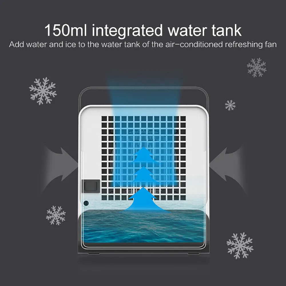 Portable Air Conditioner - 4 In 1 Mini Cool Fan with Humidifier, Night Light & Quiet Operation