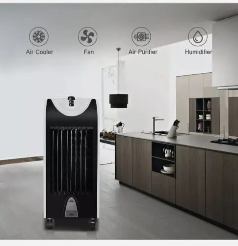 Portable Air Conditioning Air Cooler and Fan W/ Remote Control   2 Ice Packs