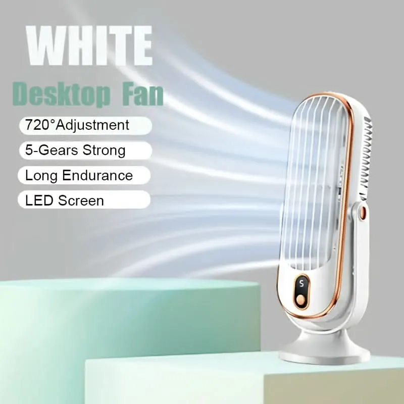 Portable Air Cooler Fan – 720° Rotation & USB Rechargeable