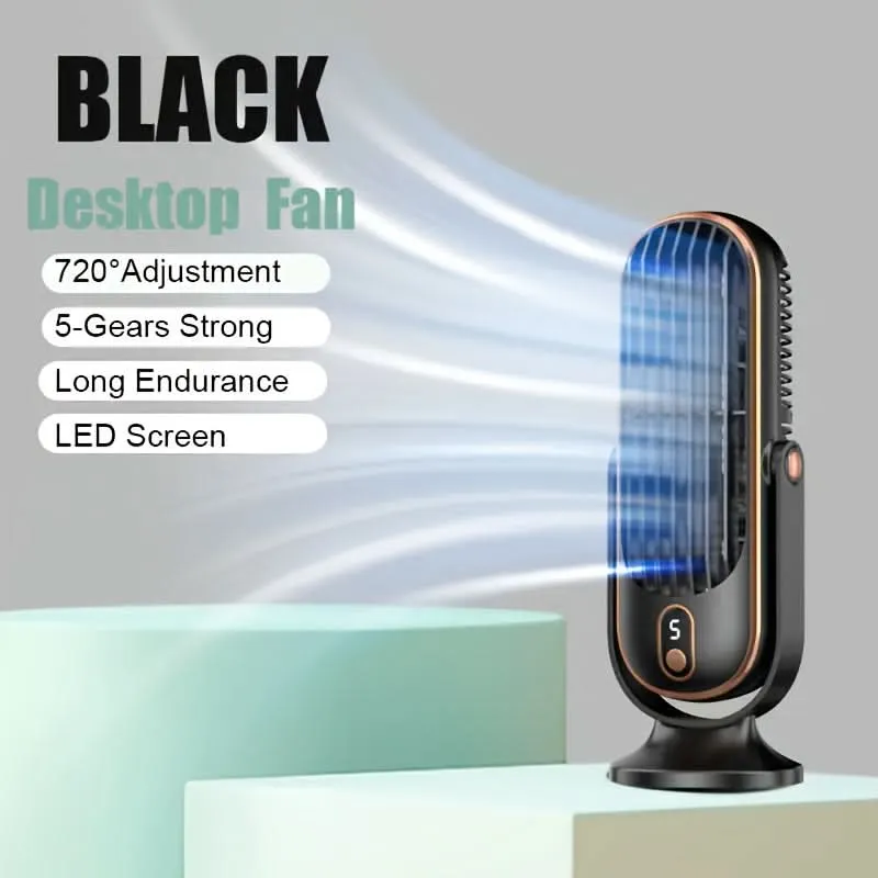 Portable Air Cooler Fan – 720° Rotation & USB Rechargeable