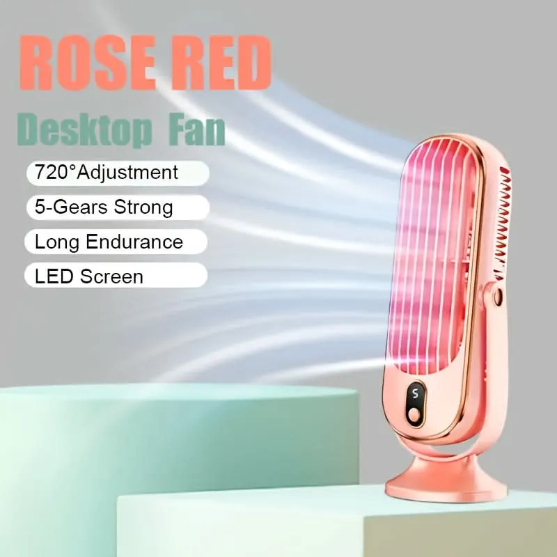 Portable Air Cooler Fan – 720° Rotation & USB Rechargeable