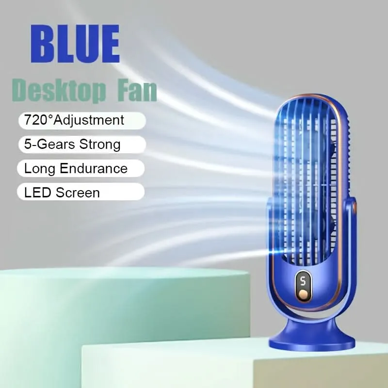 Portable Air Cooler Fan – 720° Rotation & USB Rechargeable