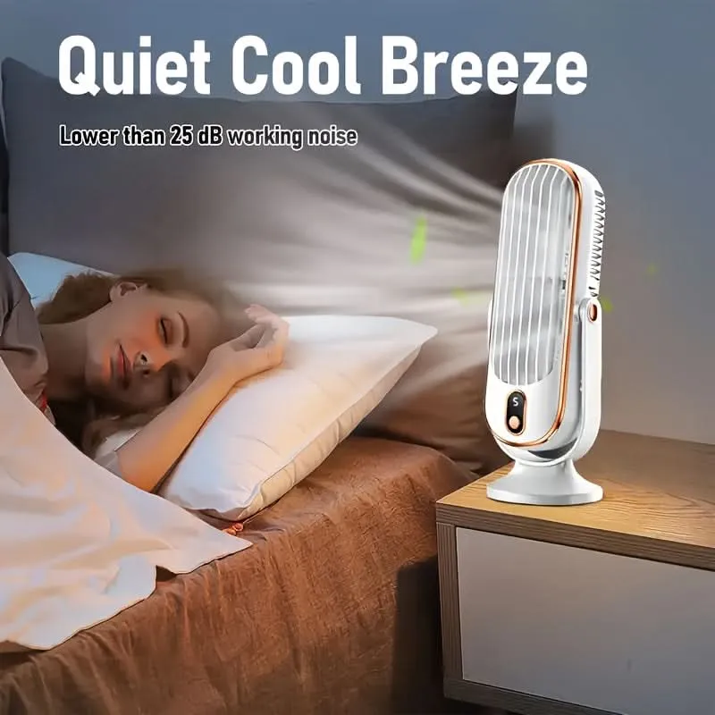 Portable Air Cooler Fan – 720° Rotation & USB Rechargeable